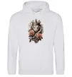 Мужская толстовка (худи) Змія з короною в квітах Серый меланж Мужская толстовка (худи) Змія з короною в квітах Серый меланж фото