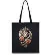 Эко-сумка Змія з короною в квітах Черный фото