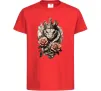 Дитяча футболка Змія з короною в квітах Червоний фото