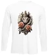 Лонгслив Змія з короною в квітах Белый фото