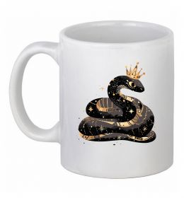 Чашка керамическая Змія чорно-золота Чашка керамическая Змія чорно-золота