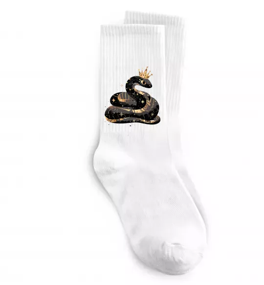 Носки Змія чорно-золота Белый фото
