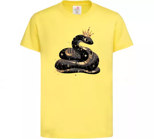 Дитяча футболка Змія чорно-золота Лимонний фото