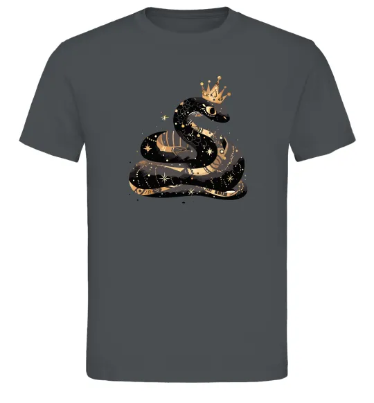 Мужская футболка Змія чорно-золота Графит фото