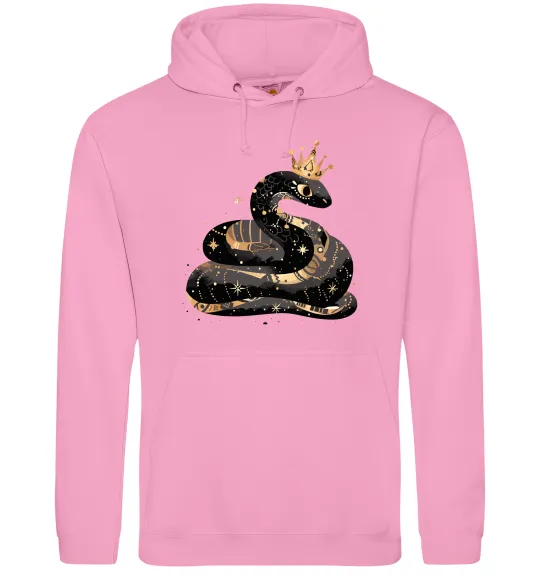 Мужская толстовка (худи) Змія чорно-золота Розовый фото