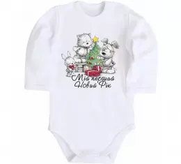 Детский боди Мій перший Новий Рік Белый фото