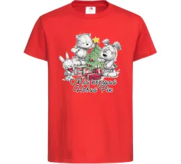 Детская футболка Мій перший Новий Рік Красный фото