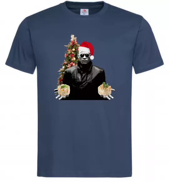 Мужская футболка Морфеус новорічний вибір Темно-синий фото