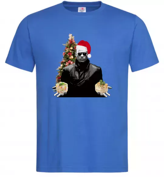 Мужская футболка Морфеус новорічний вибір Ярко-синий фото