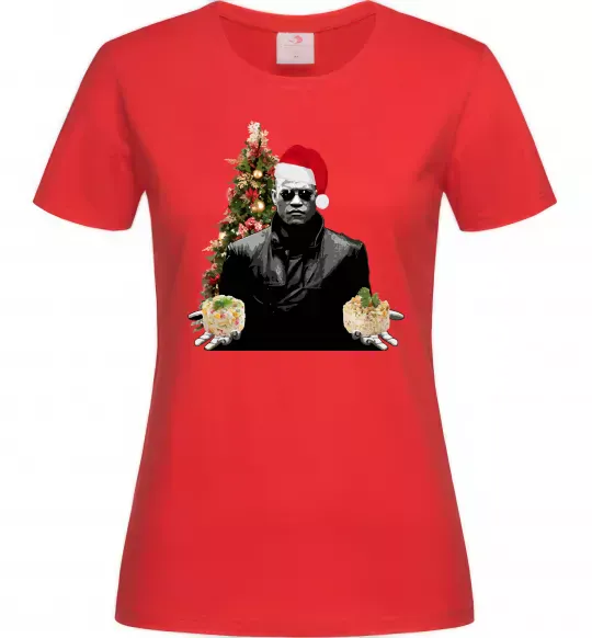 Женская футболка Морфеус новорічний вибір Красный фото