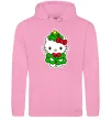 Мужская толстовка (худи) Новорічна Кітті Розовый фото