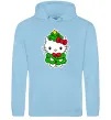 Мужская толстовка (худи) Новорічна Кітті Голубой фото