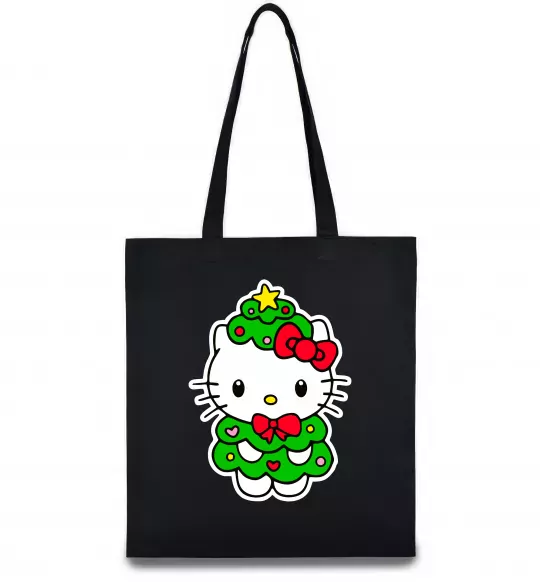 Эко-сумка Новорічна Кітті Черный фото