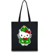 Эко-сумка Новорічна Кітті Черный фото