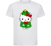 Дитяча футболка Новорічна Кітті Білий Дитяча футболка Новорічна Кітті Білий фото