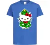 Дитяча футболка Новорічна Кітті Яскраво-синій Дитяча футболка Новорічна Кітті Яскраво-синій фото