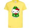 Дитяча футболка Новорічна Кітті Лимонний Дитяча футболка Новорічна Кітті Лимонний фото