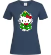 Жіноча футболка Новорічна Кітті Темно-синій Жіноча футболка Новорічна Кітті Темно-синій фото