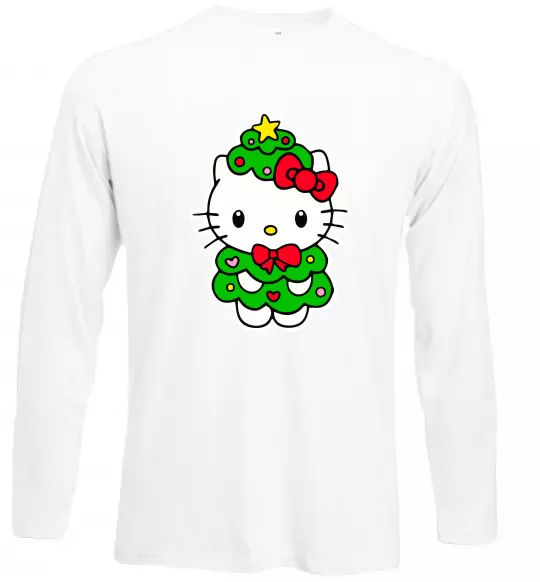 Лонгслив Новорічна Кітті Белый фото