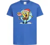 Дитяча футболка Губка Боб новорічний Яскраво-синій фото