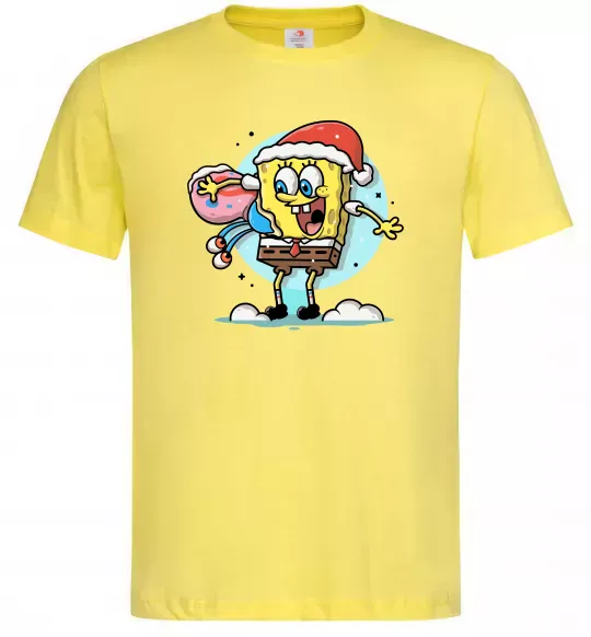 Чоловіча футболка Губка Боб новорічний Лимонний фото