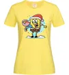Жіноча футболка Губка Боб новорічний Лимонний фото