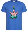 Мужская футболка Новорічний Патрік Ярко-синий фото