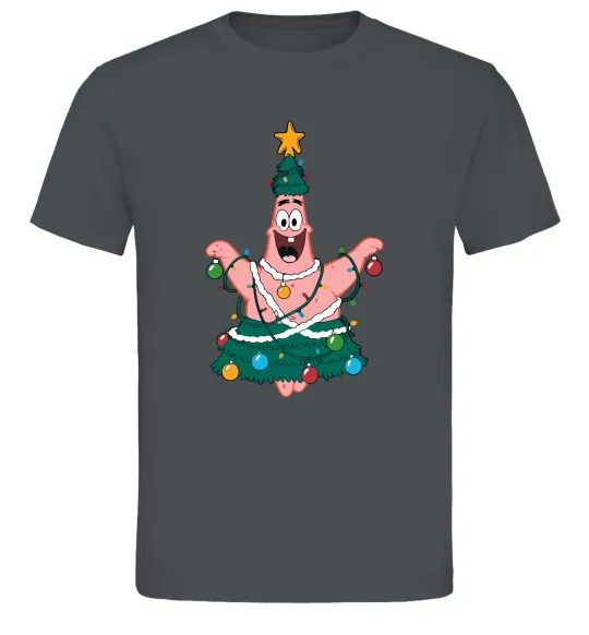 Мужская футболка Новорічний Патрік Графит фото