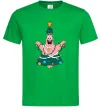 Мужская футболка Новорічний Патрік Зеленый фото