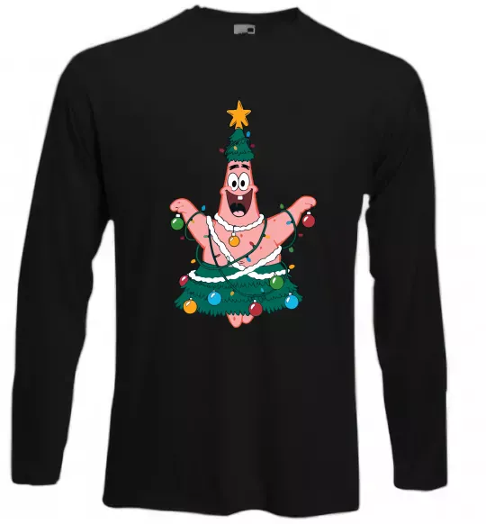 Лонгслив Новорічний Патрік Черный фото
