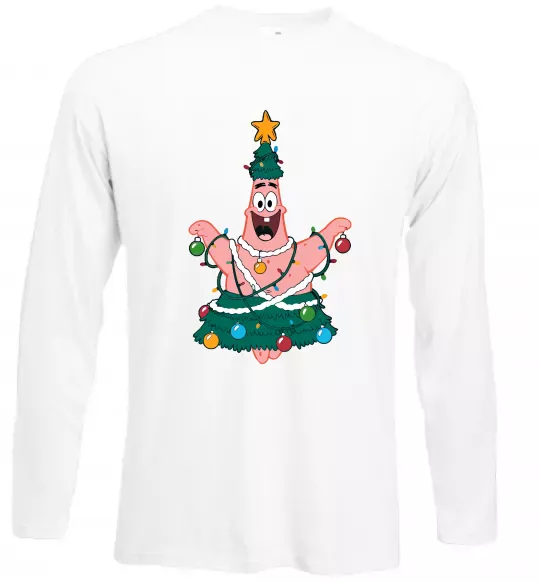 Лонгслив Новорічний Патрік Белый фото