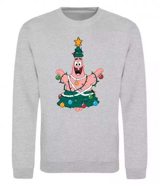 Свитшот Новорічний Патрік Серый меланж фото