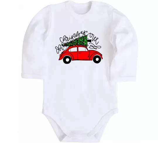 Дитячий бодік Oh Christmas tree Білий фото