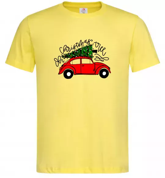 Мужская футболка Oh Christmas tree Лимонный фото