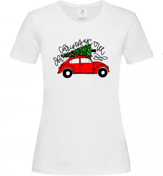 Жіноча футболка Oh Christmas tree Білий фото