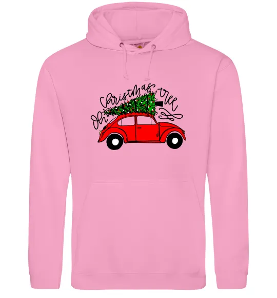 Мужская толстовка (худи) Oh Christmas tree Розовый фото