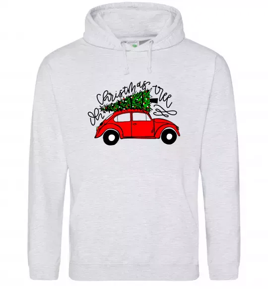 Чоловіча толстовка (худі) Oh Christmas tree Сірий меланж фото