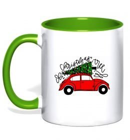 Чашка з кольоровою ручкою Oh Christmas tree