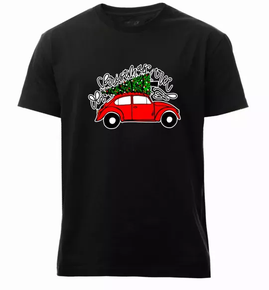 Мужская премиум футболка Oh Christmas tree Черный фото