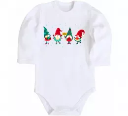 Детский боди Гноми новорічні Белый фото