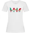 Жіноча футболка Гноми новорічні Білий фото