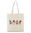 Еко-сумка Гноми новорічні Бежевий фото