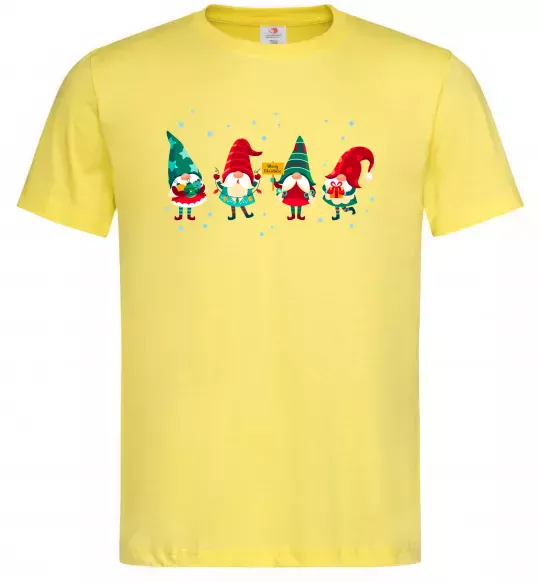 Чоловіча футболка Гноми новорічні Лимонний фото