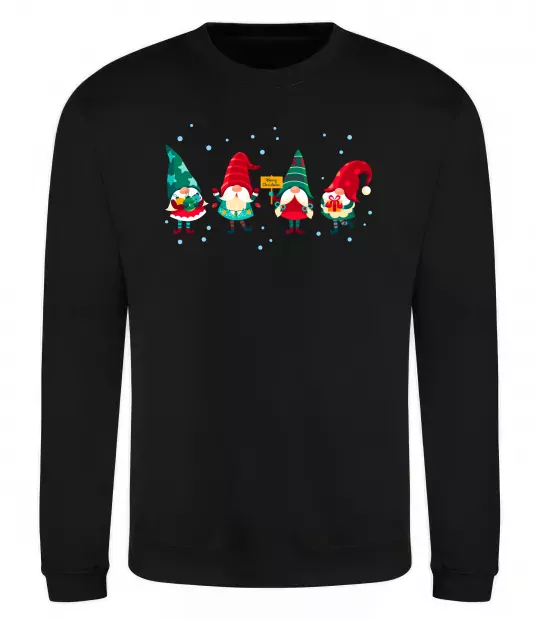 Свитшот Гноми новорічні Черный фото
