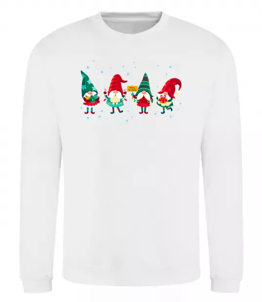 Свитшот Гноми новорічні Белый фото