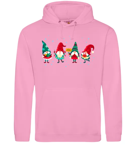 Чоловіча толстовка (худі) Гноми новорічні Рожевий фото