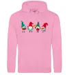 Чоловіча толстовка (худі) Гноми новорічні Рожевий фото