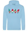 Чоловіча толстовка (худі) Гноми новорічні Блакитний фото