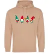 Женская толстовка (худи) Гноми новорічні Песочный Женская толстовка (худи) Гноми новорічні Песочный фото