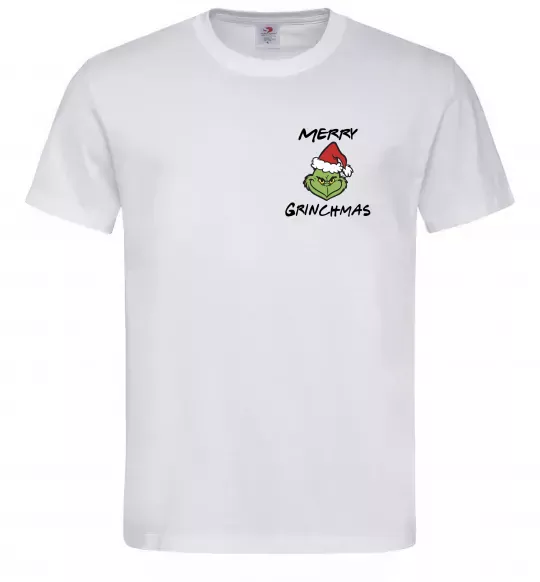 Мужская футболка Merry Grinchmas Белый фото